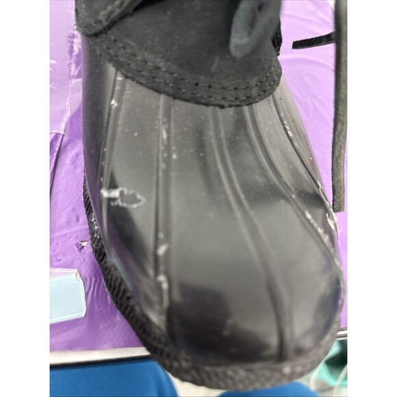 Sperry Top-Sider Women’s Size 5.5 Waterproof BlackRubber Duck Boots Shoe Slip On - Picture 8 of 12
